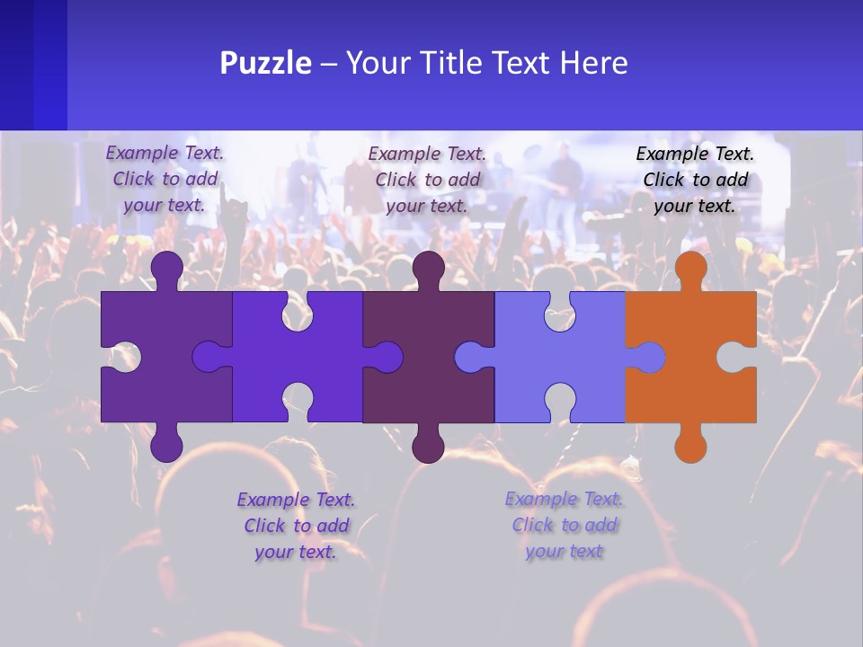 A Large Crowd Of People At A Concert PowerPoint Template