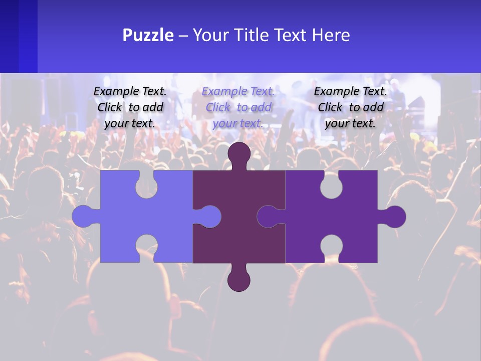 A Large Crowd Of People At A Concert PowerPoint Template