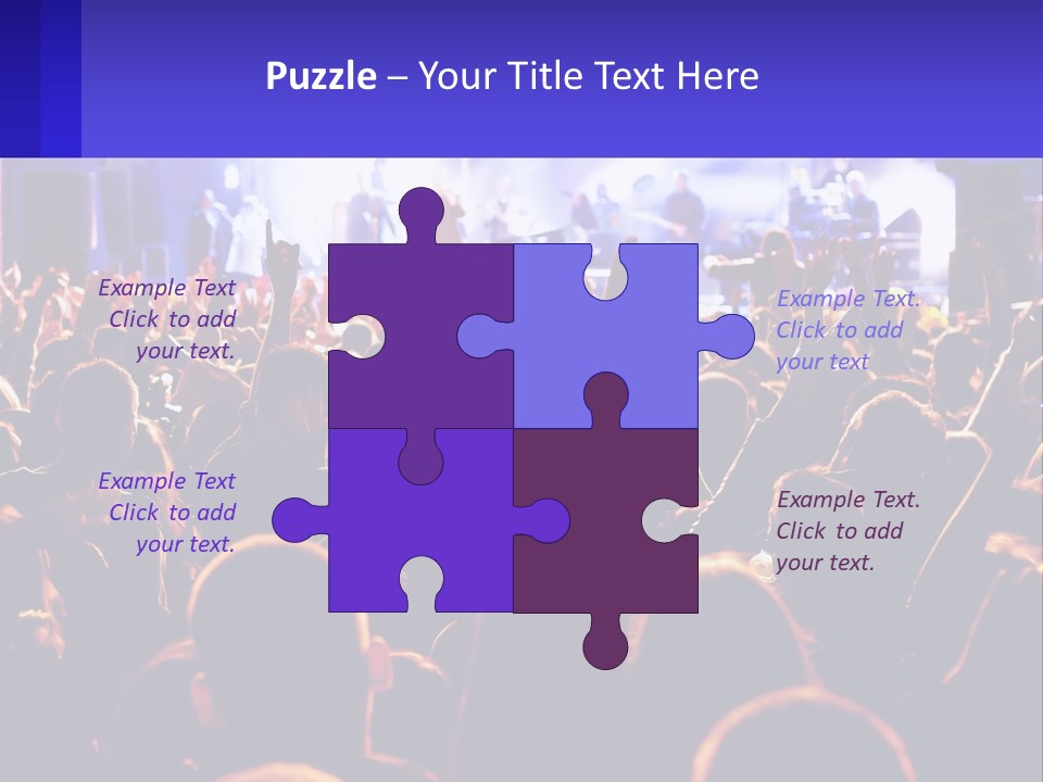 A Large Crowd Of People At A Concert PowerPoint Template