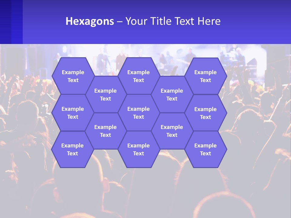 A Large Crowd Of People At A Concert PowerPoint Template