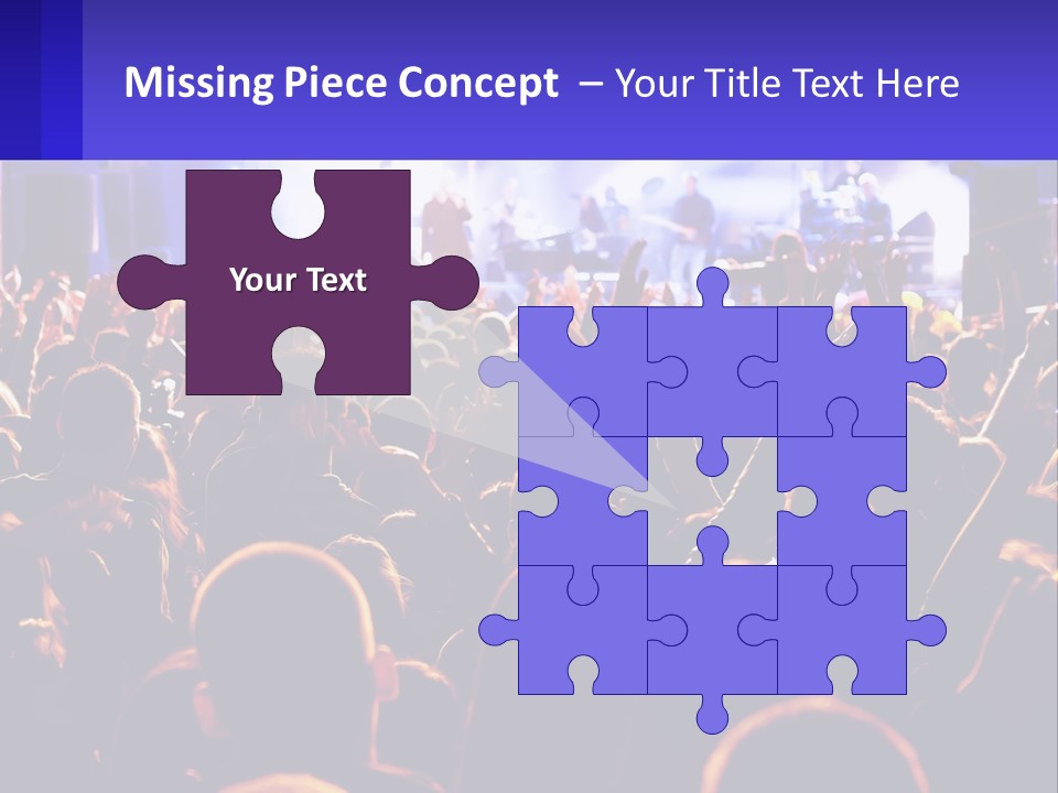 A Large Crowd Of People At A Concert PowerPoint Template