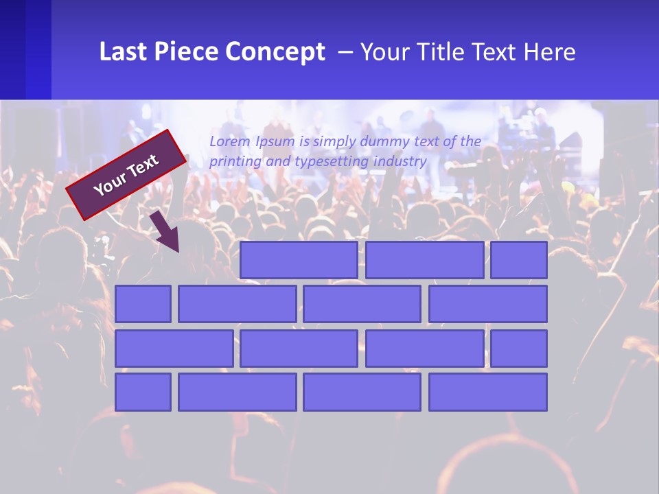 A Large Crowd Of People At A Concert PowerPoint Template