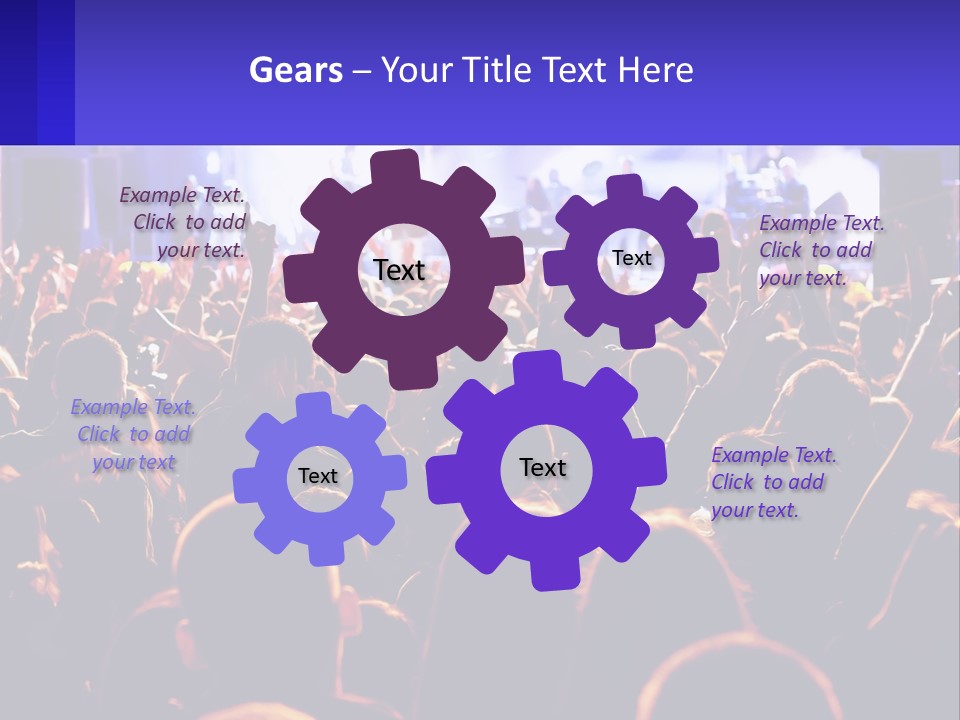 A Large Crowd Of People At A Concert PowerPoint Template