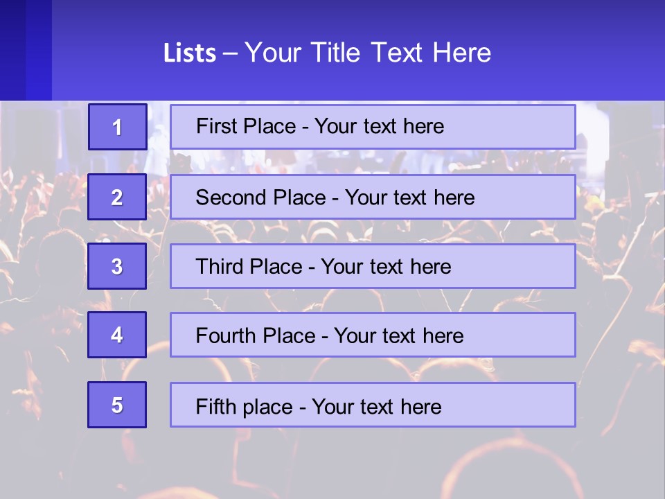 A Large Crowd Of People At A Concert PowerPoint Template