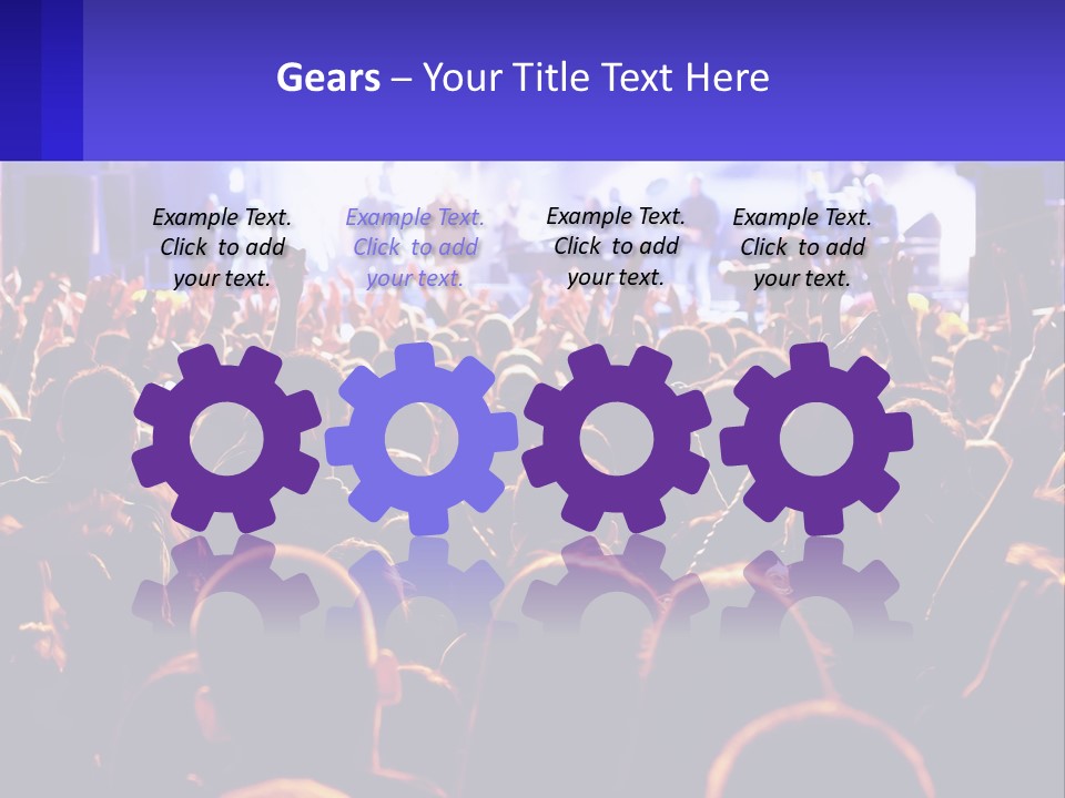 A Large Crowd Of People At A Concert PowerPoint Template
