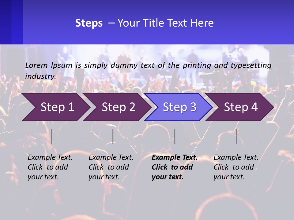 A Large Crowd Of People At A Concert PowerPoint Template