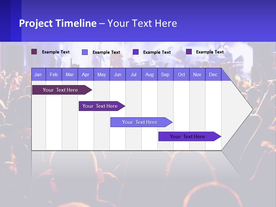 A Large Crowd Of People At A Concert PowerPoint Template