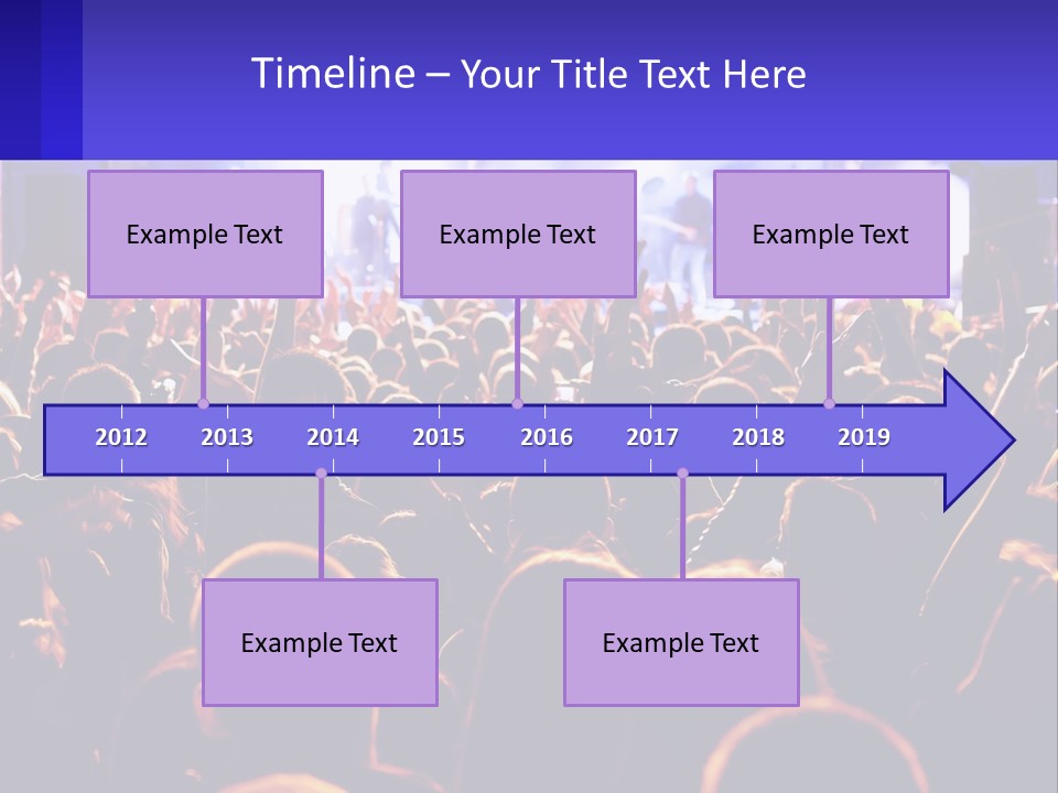A Large Crowd Of People At A Concert PowerPoint Template