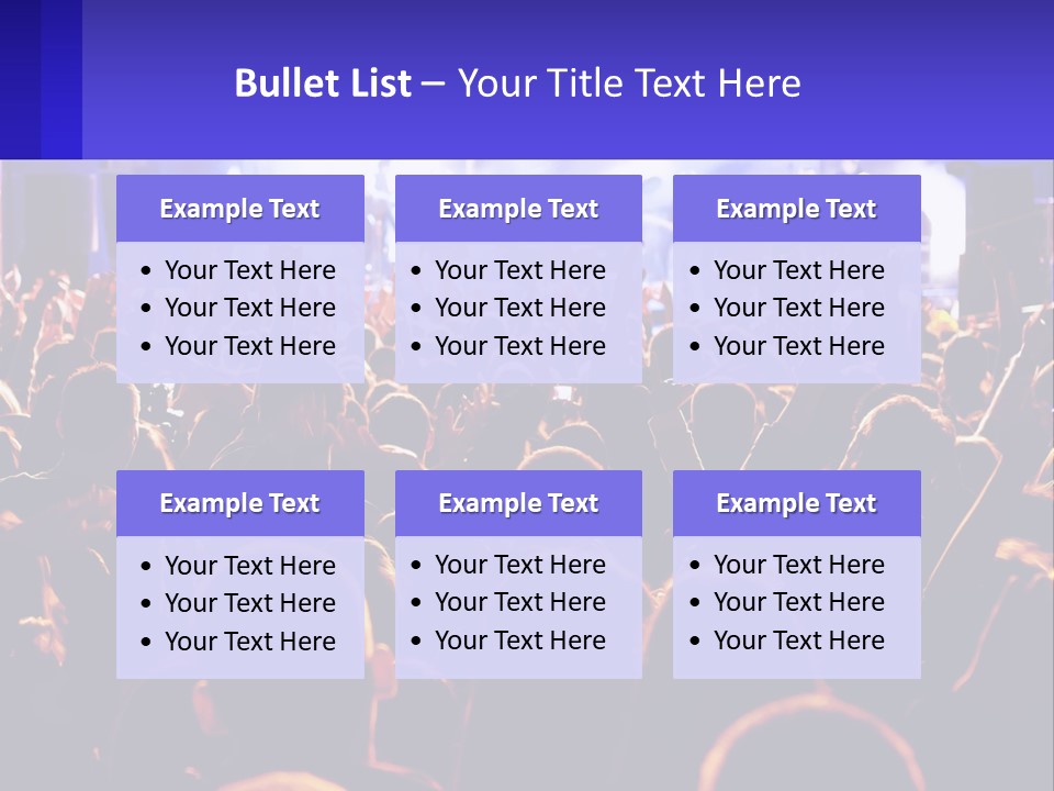 A Large Crowd Of People At A Concert PowerPoint Template