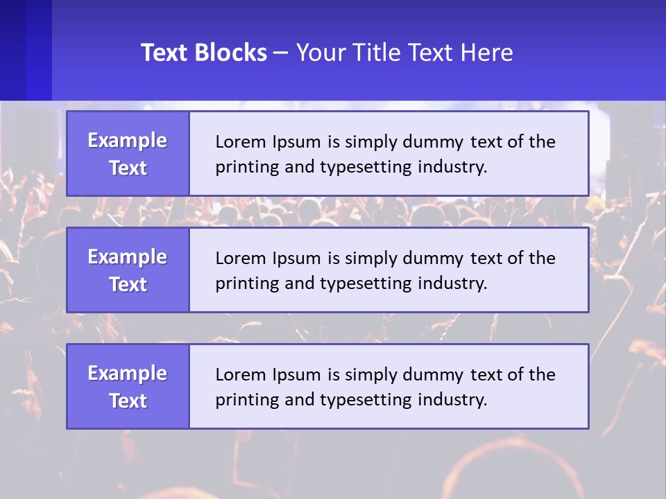 A Large Crowd Of People At A Concert PowerPoint Template