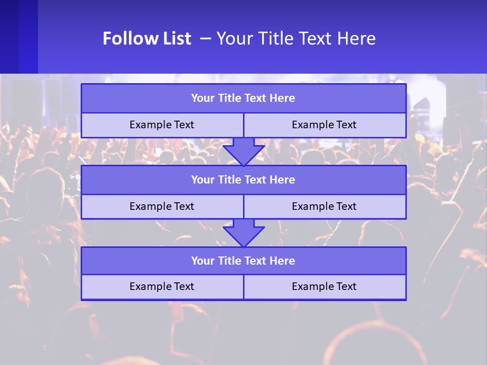 A Large Crowd Of People At A Concert PowerPoint Template