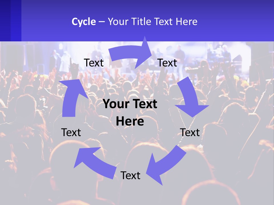 A Large Crowd Of People At A Concert PowerPoint Template