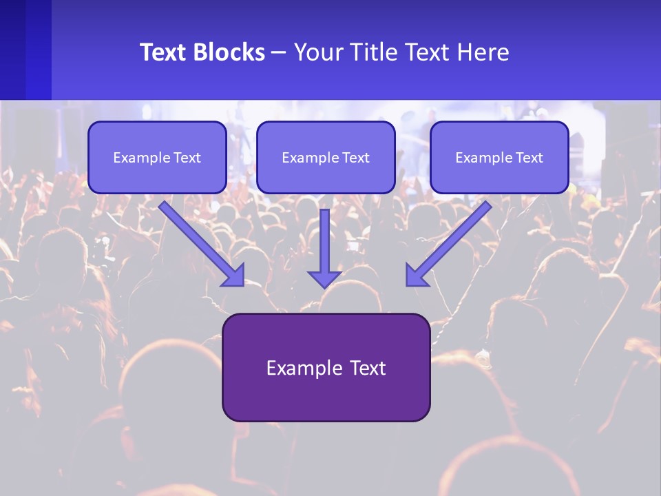 A Large Crowd Of People At A Concert PowerPoint Template