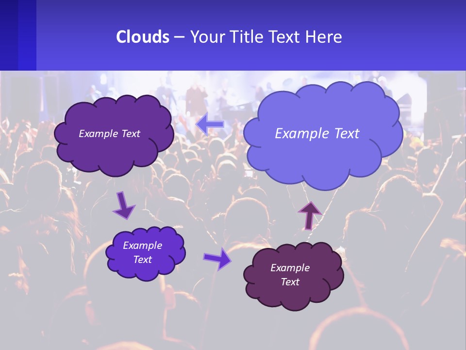 A Large Crowd Of People At A Concert PowerPoint Template