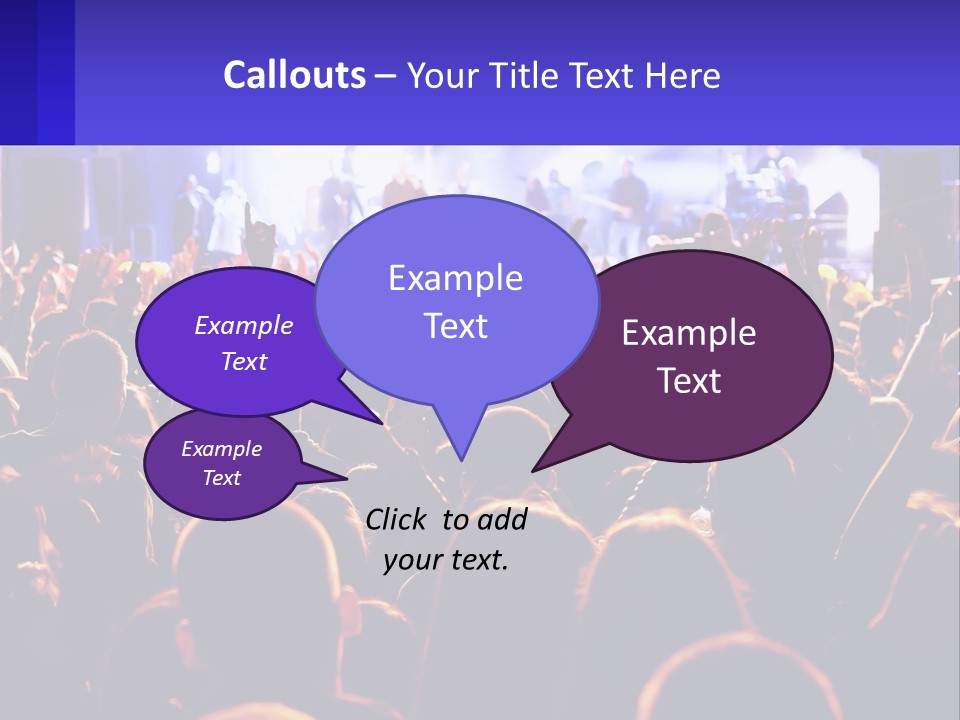 A Large Crowd Of People At A Concert PowerPoint Template