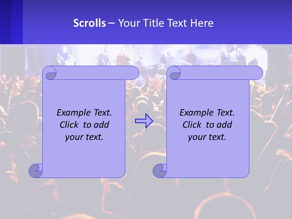 A Large Crowd Of People At A Concert PowerPoint Template