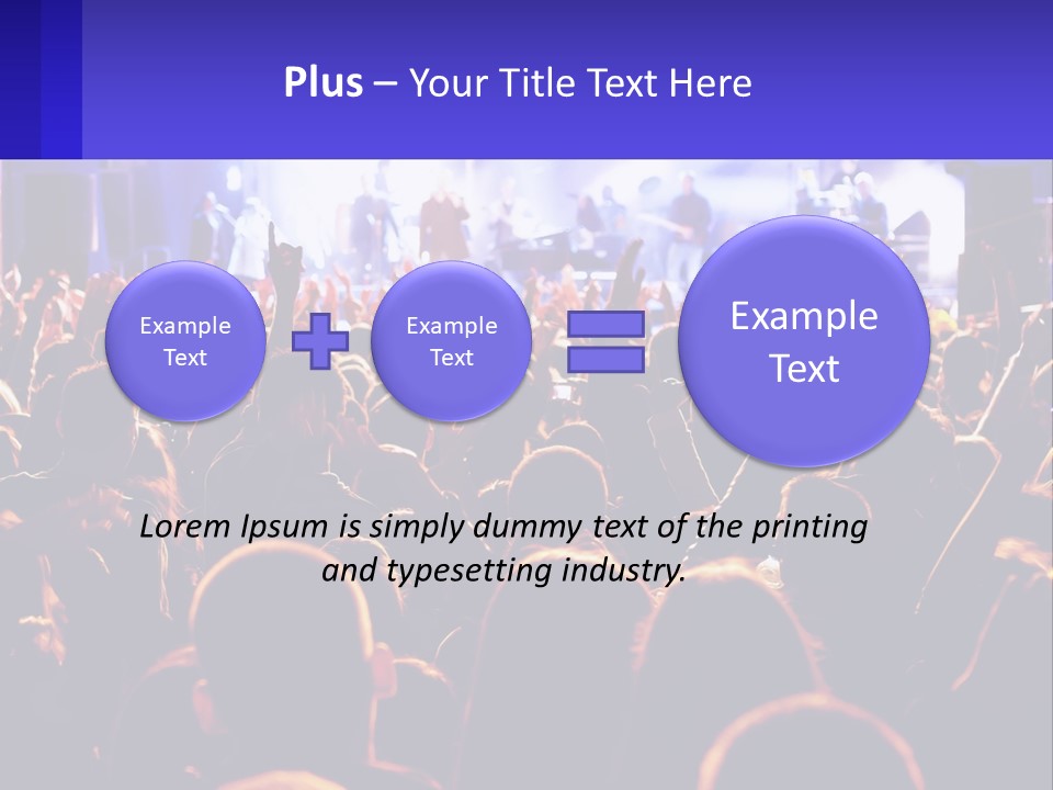 A Large Crowd Of People At A Concert PowerPoint Template