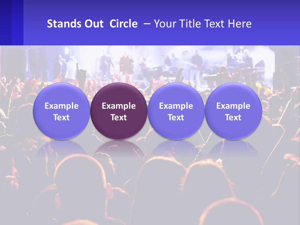 A Large Crowd Of People At A Concert PowerPoint Template