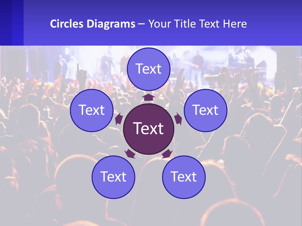 A Large Crowd Of People At A Concert PowerPoint Template