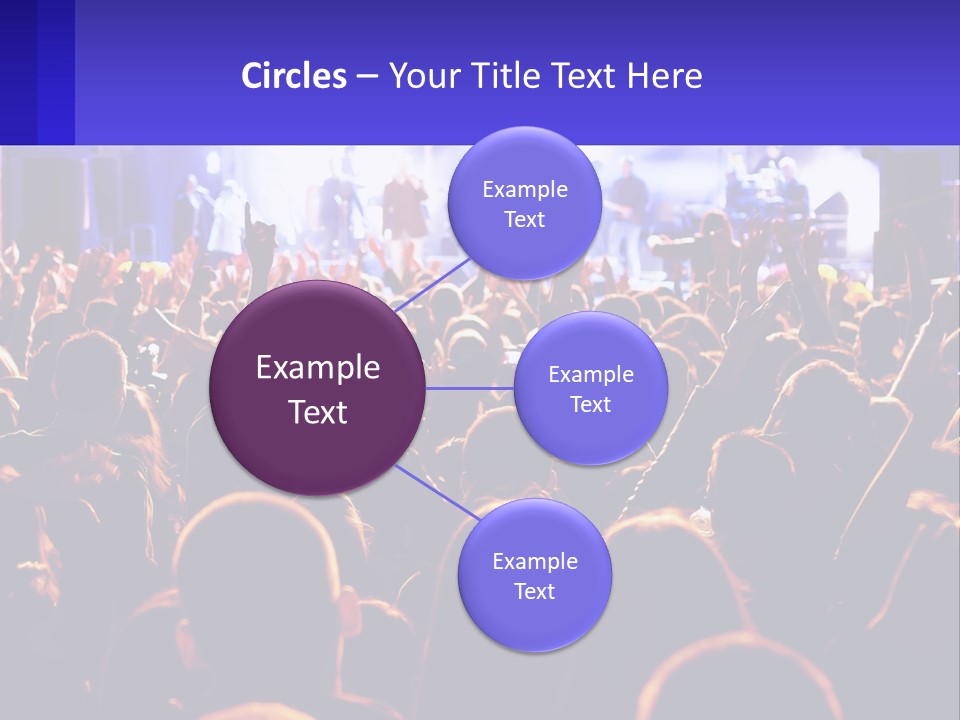 A Large Crowd Of People At A Concert PowerPoint Template