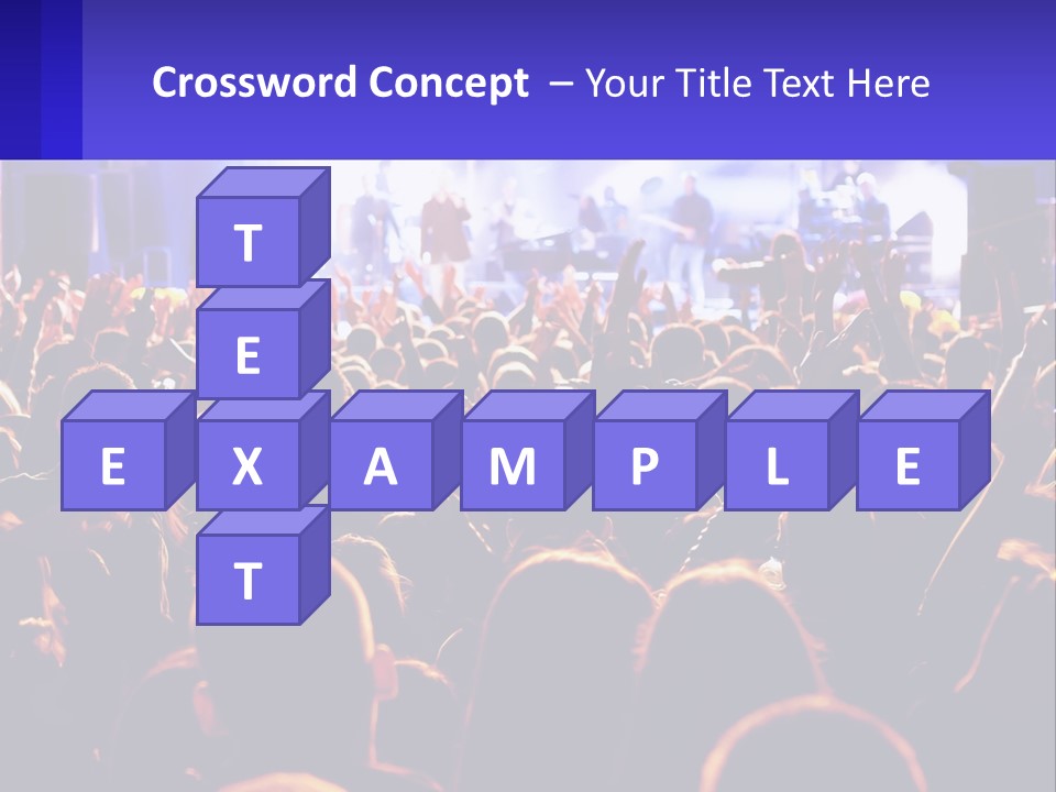 A Large Crowd Of People At A Concert PowerPoint Template