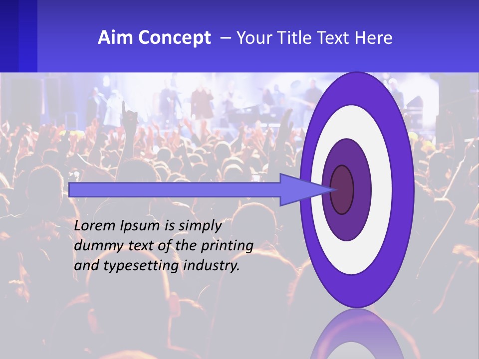 A Large Crowd Of People At A Concert PowerPoint Template