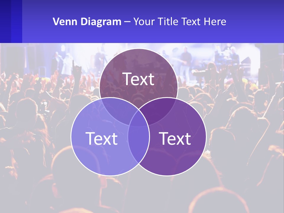 A Large Crowd Of People At A Concert PowerPoint Template