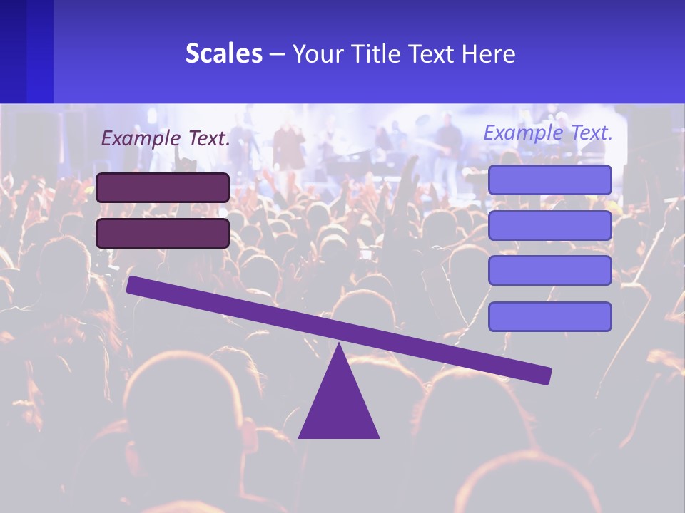 A Large Crowd Of People At A Concert PowerPoint Template