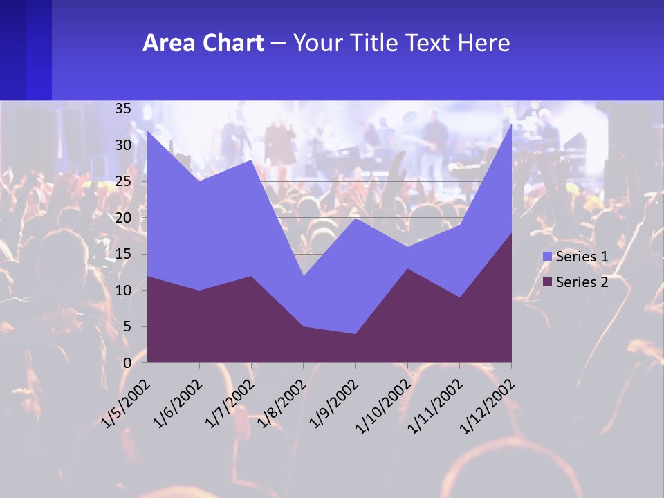 A Large Crowd Of People At A Concert PowerPoint Template