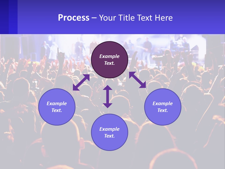 A Large Crowd Of People At A Concert PowerPoint Template
