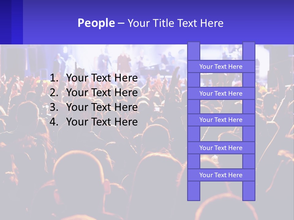A Large Crowd Of People At A Concert PowerPoint Template