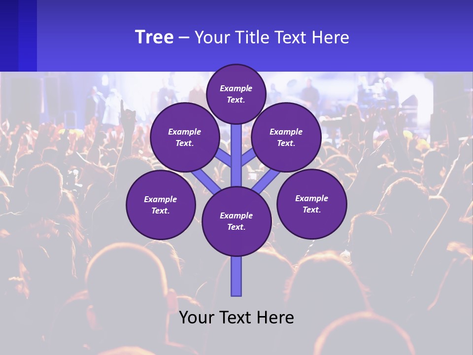 A Large Crowd Of People At A Concert PowerPoint Template