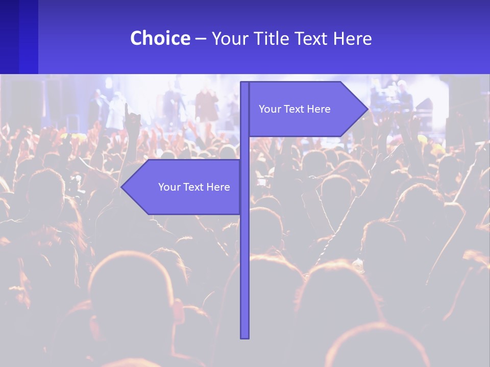 A Large Crowd Of People At A Concert PowerPoint Template