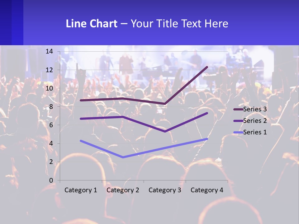 A Large Crowd Of People At A Concert PowerPoint Template