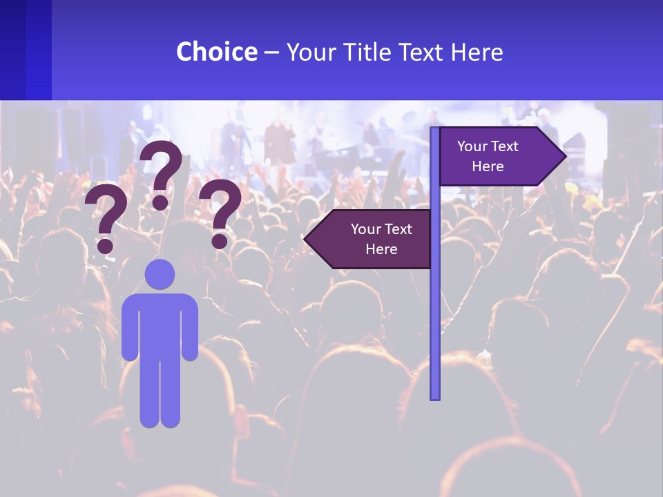 A Large Crowd Of People At A Concert PowerPoint Template