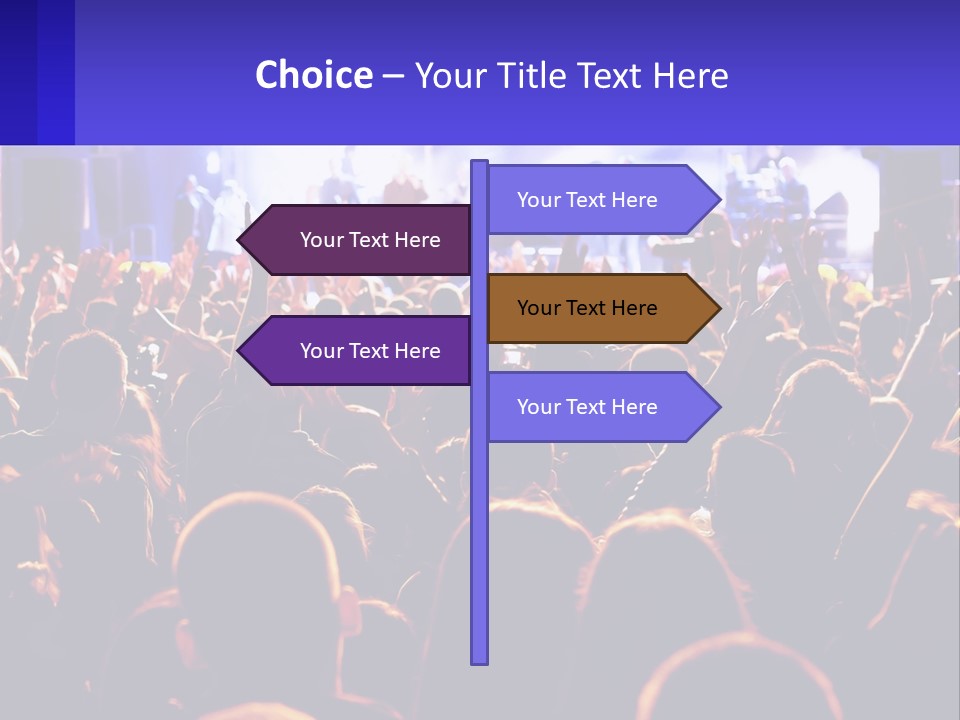 A Large Crowd Of People At A Concert PowerPoint Template