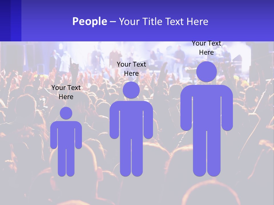 A Large Crowd Of People At A Concert PowerPoint Template