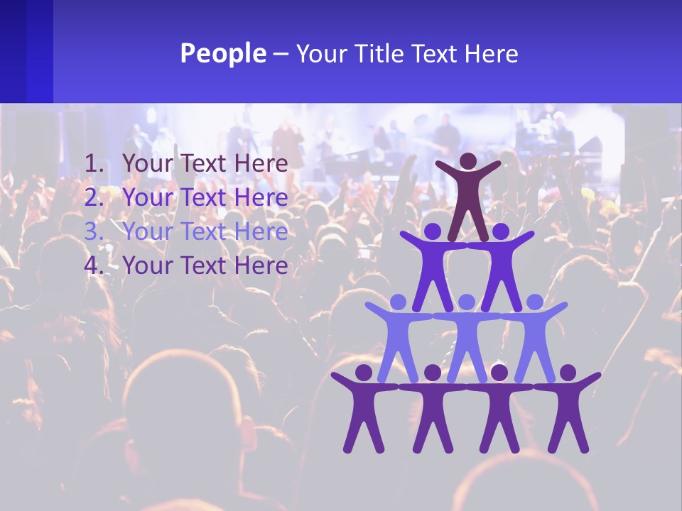 A Large Crowd Of People At A Concert PowerPoint Template