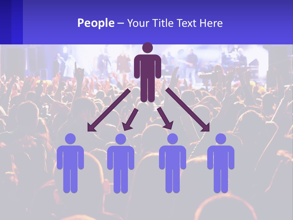 A Large Crowd Of People At A Concert PowerPoint Template