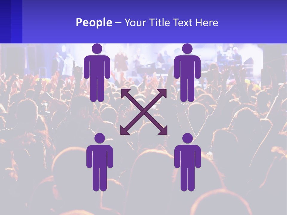 A Large Crowd Of People At A Concert PowerPoint Template