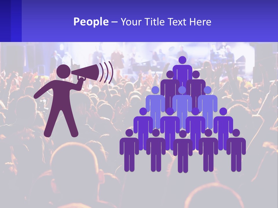 A Large Crowd Of People At A Concert PowerPoint Template