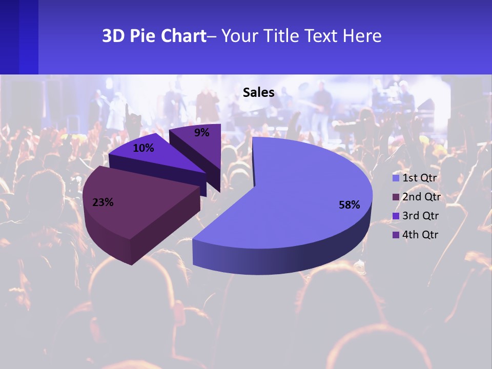 A Large Crowd Of People At A Concert PowerPoint Template