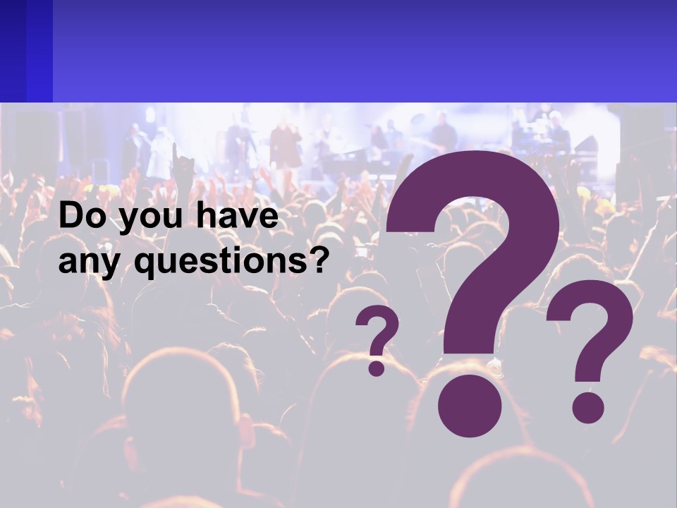 A Large Crowd Of People At A Concert PowerPoint Template