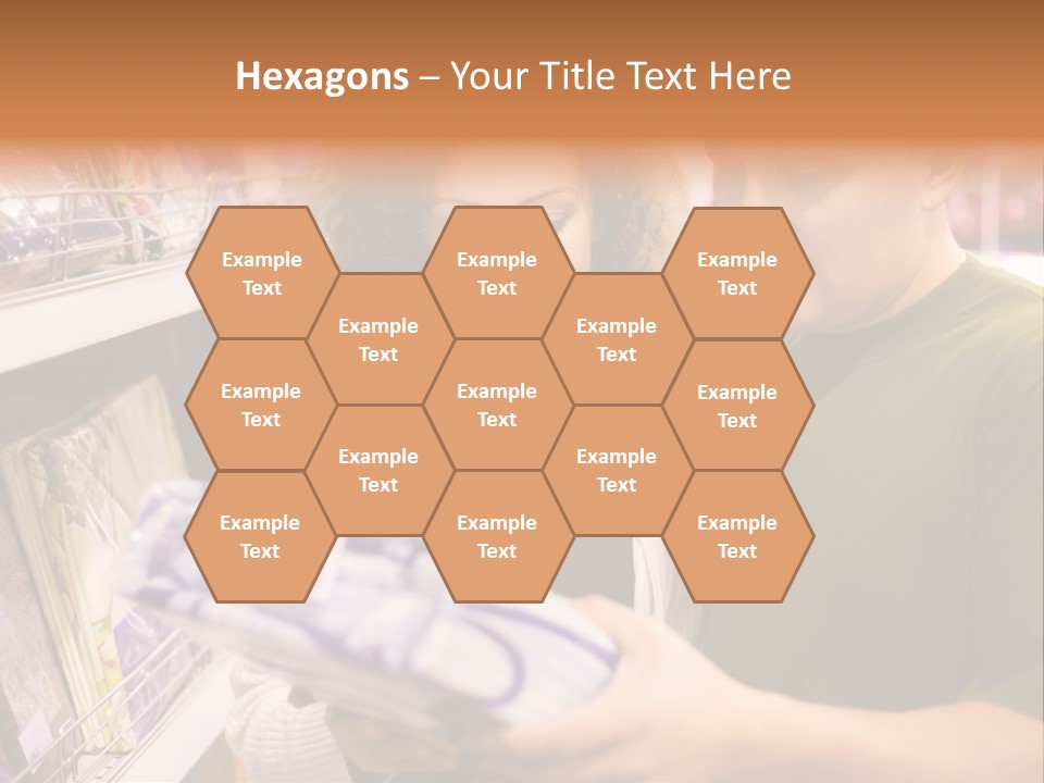 A Man And Woman Looking At A Package In A Store PowerPoint Template