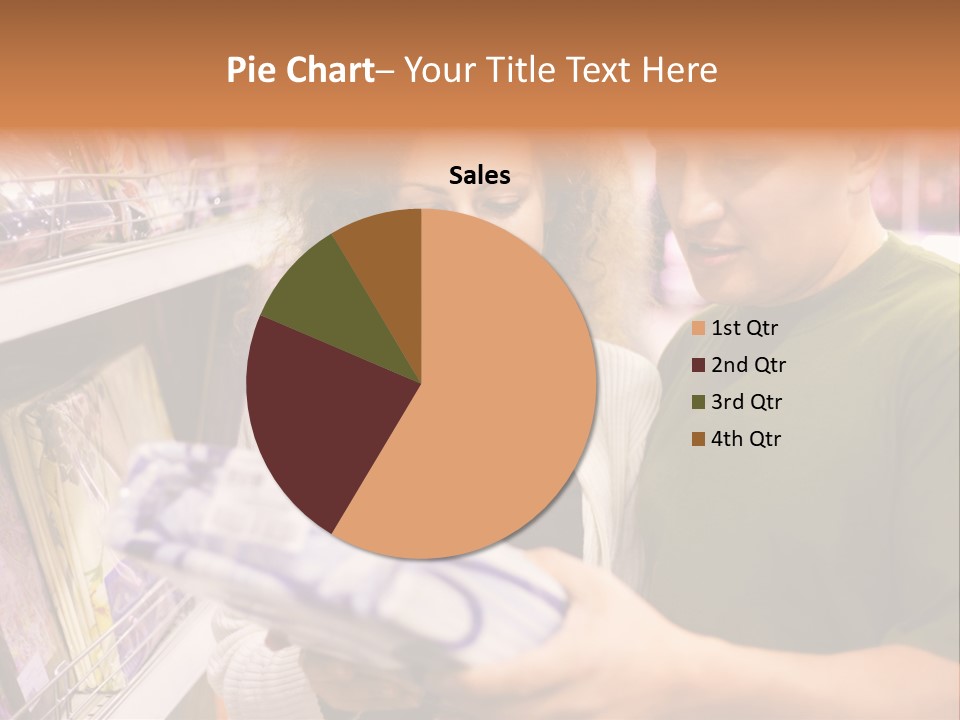 A Man And Woman Looking At A Package In A Store PowerPoint Template