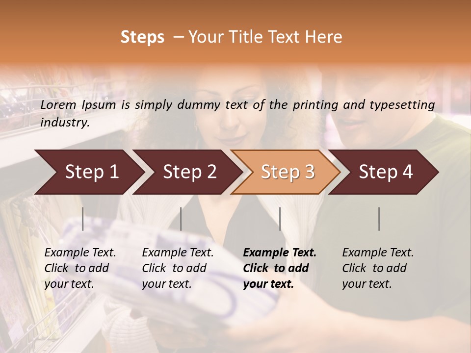A Man And Woman Looking At A Package In A Store PowerPoint Template