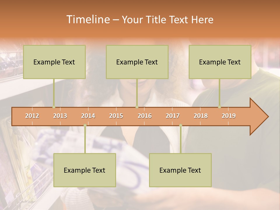A Man And Woman Looking At A Package In A Store PowerPoint Template