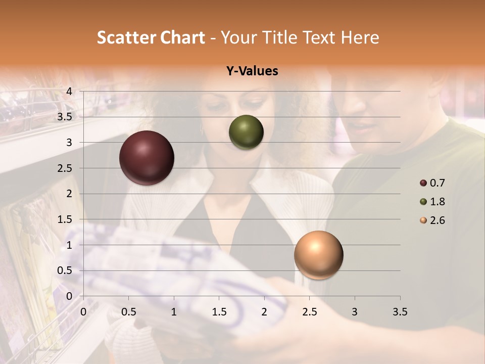 A Man And Woman Looking At A Package In A Store PowerPoint Template