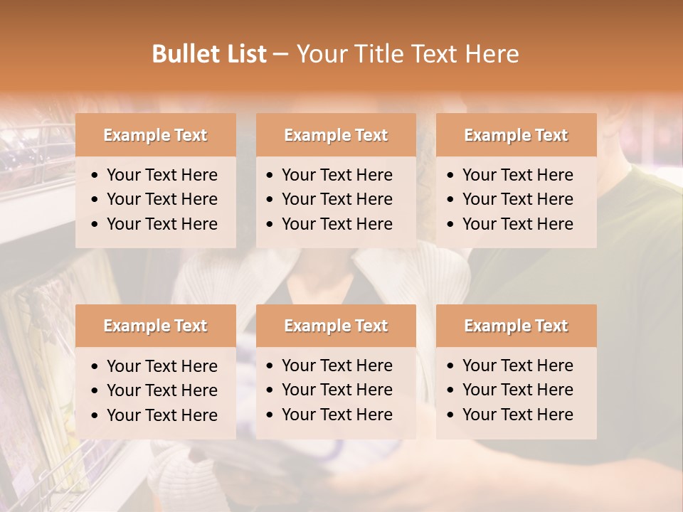 A Man And Woman Looking At A Package In A Store PowerPoint Template