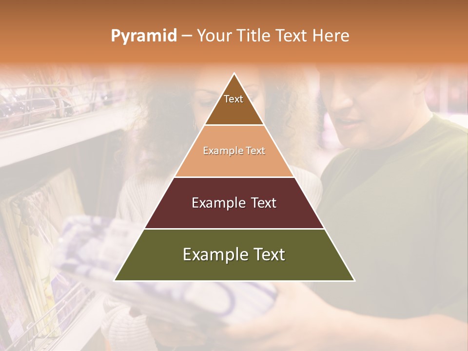 A Man And Woman Looking At A Package In A Store PowerPoint Template
